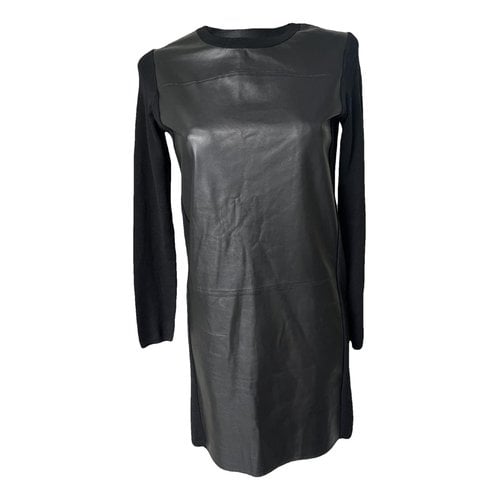 Pre-owned Vince Wool Mini Dress In Black