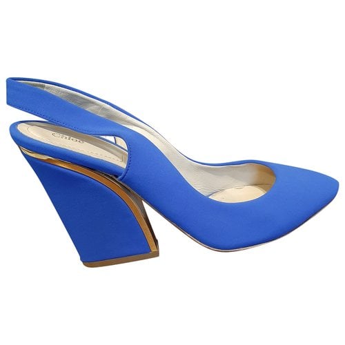 Pre-owned Chloé Vegan Leather Heels In Blue