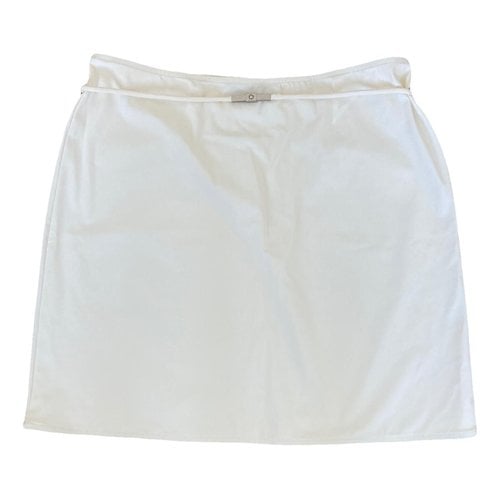 Pre-owned Fendi Mini Skirt In White