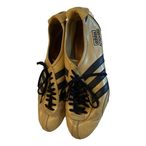 Pre-owned Adidas Originals Leather Trainers In Gold