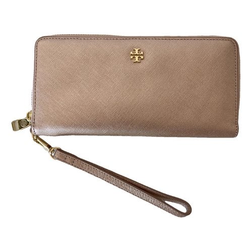 Pre-owned Tory Burch Leather Wallet In Pink
