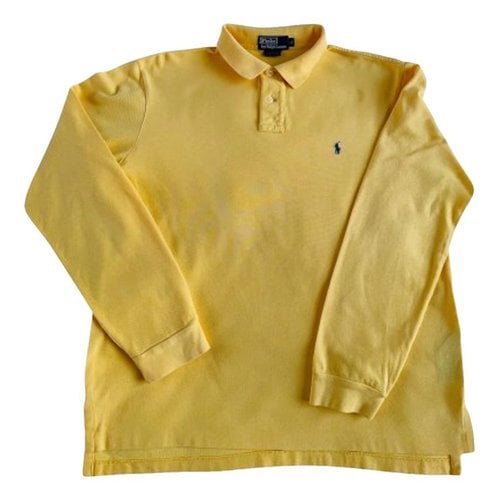 Pre-owned Polo Ralph Lauren Polo Classique Manches Longues Polo Shirt In Yellow
