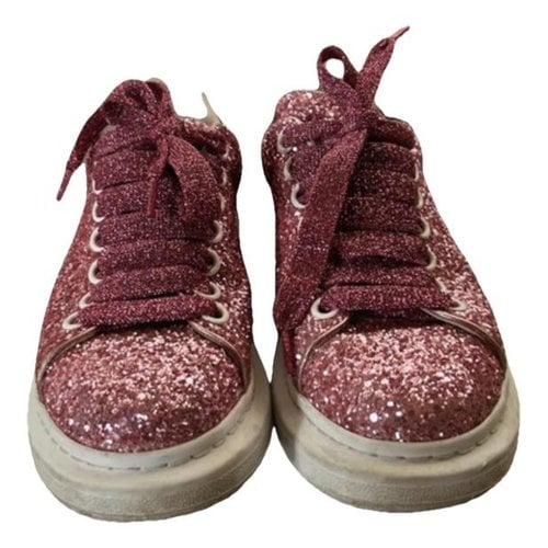Pre-owned Alexander Mcqueen Oversize Glitter Trainers In Pink