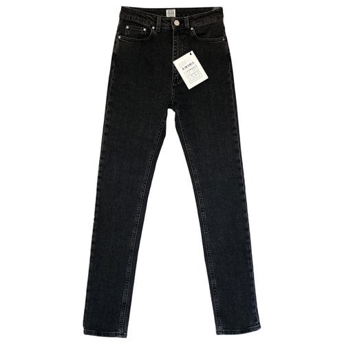 Pre-owned Totême Standard Slim Jeans In Grey