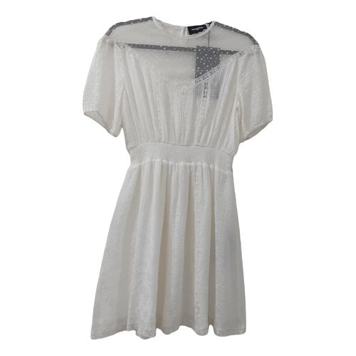 Pre-owned The Kooples Silk Mini Dress In White