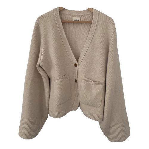 Pre-owned Khaite Cashmere Cardigan In Beige