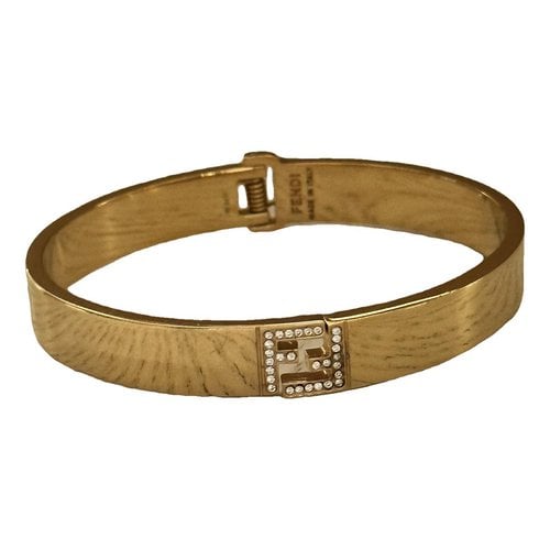 Pre-owned Fendi Sta Bracelet In Gold