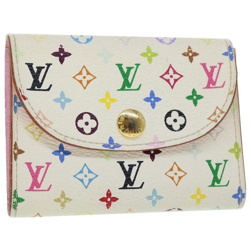 Pre-owned Louis Vuitton Cloth Card Wallet In White