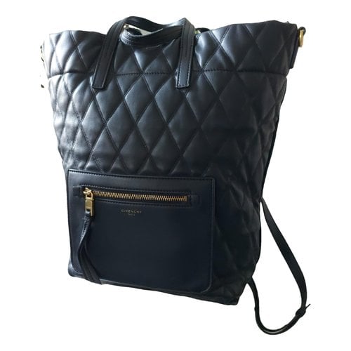 Pre-owned Givenchy Vegan Leather Handbag In Black