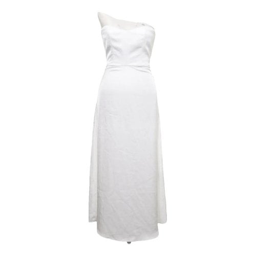 Pre-owned Ba&sh Mid-length Dress In White