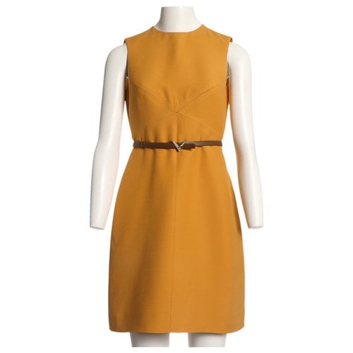 Pre-owned Valentino Wool Mid-length Dress In Orange