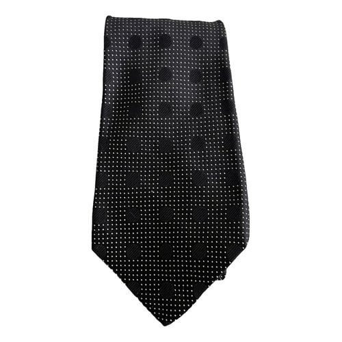 Pre-owned Kiton Silk Tie In Black
