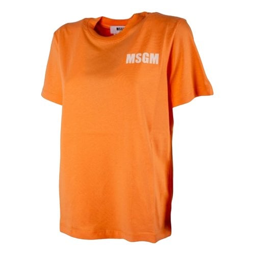 Pre-owned Msgm T-shirt In Orange