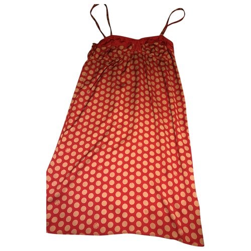 Pre-owned Liujo Silk Mid-length Dress In Red