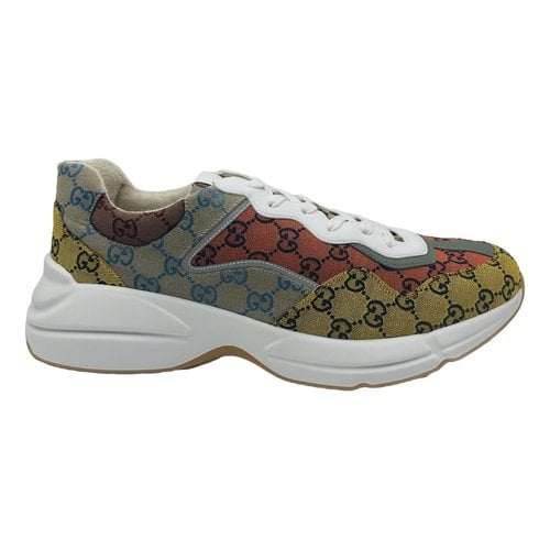 Pre-owned Gucci Rhyton Cloth Low Trainers In Multicolour