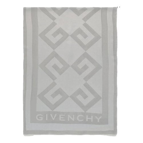 Pre-owned Givenchy Silk Scarf In Silver