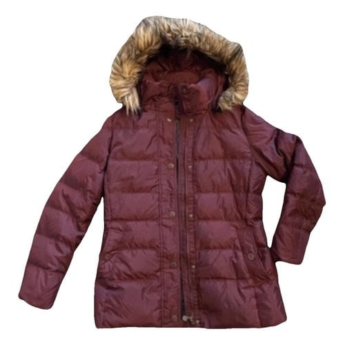 Pre-owned Tommy Hilfiger Puffer In Burgundy