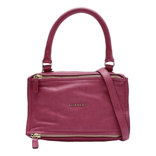 Pre-owned Givenchy Pandora Leather Handbag In Red