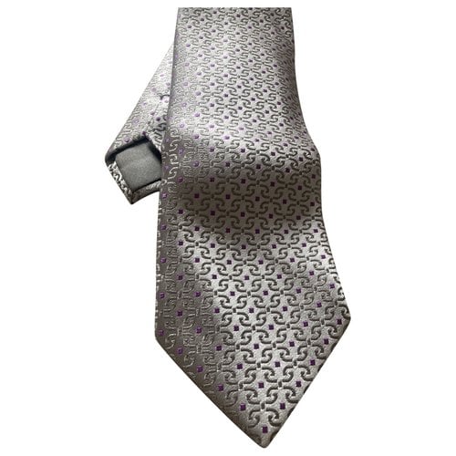 Pre-owned Charvet Silk Tie In Grey