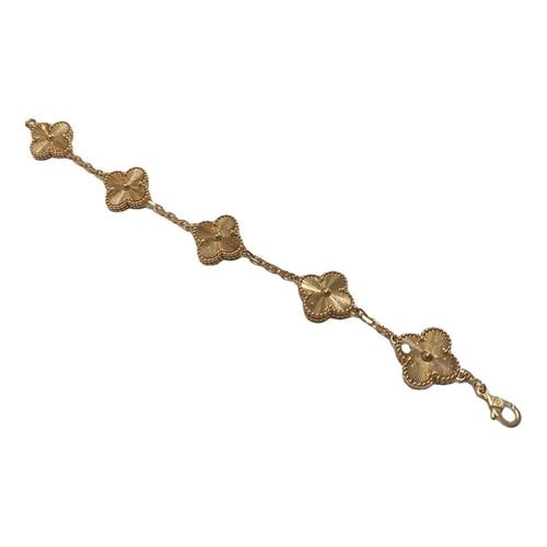 Pre-owned Van Cleef & Arpels Vintage Alhambra Yellow Gold Bracelet