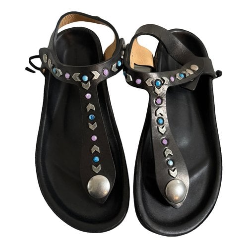 Pre-owned Isabel Marant Leather Sandal In Black