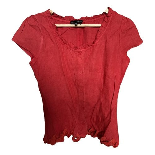Pre-owned Emporio Armani Linen Blouse In Red