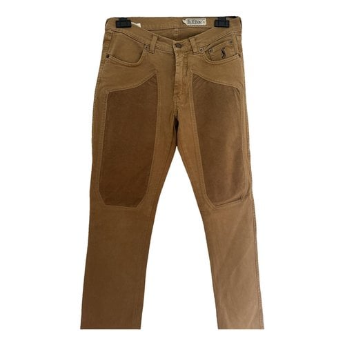 Pre-owned Jeckerson Straight Pants In Beige