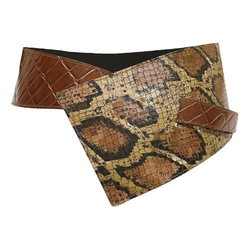 Pre-owned Christian Lacroix Leather Belt In Brown