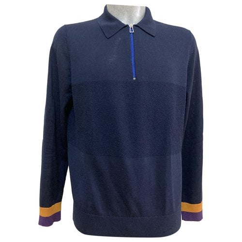 Pre-owned Paul Smith Wool Pull In Blue