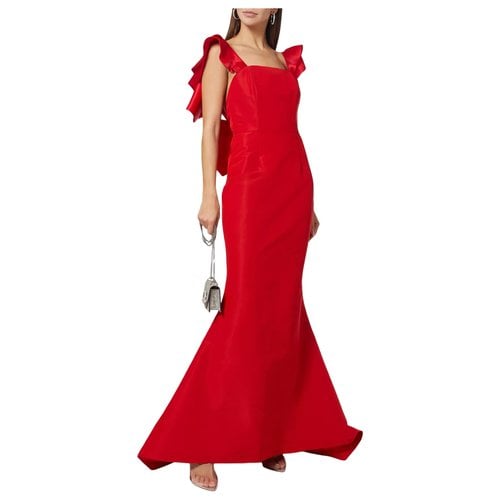 Pre-owned Alexia Maria Silk Maxi Dress In Red