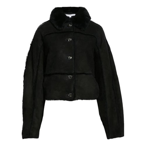 Pre-owned Saks Potts Leather Jacket In Black
