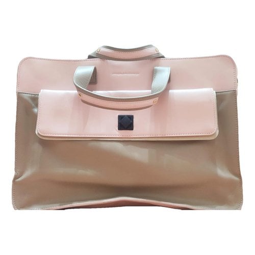 Pre-owned Piquadro Leather Handbag In Beige
