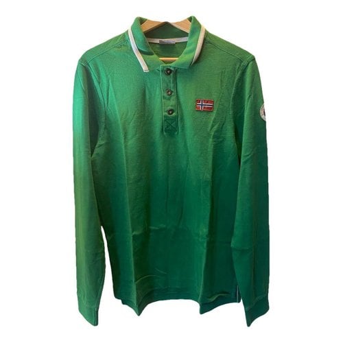 Pre-owned Napapijri Polo Shirt In Green