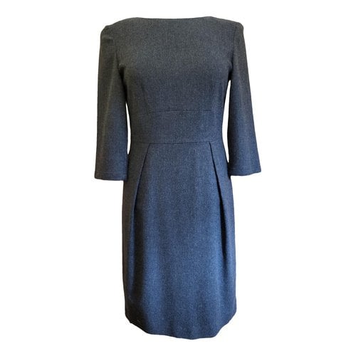 Pre-owned Max & Co Wool Mid-length Dress In Grey