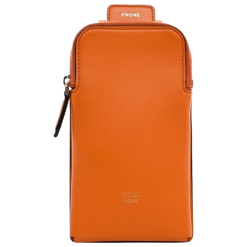 Pre-owned Fendi Leather Purse In Orange