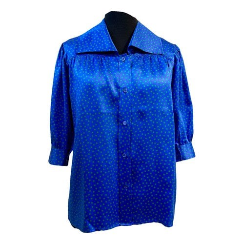 Pre-owned Saint Laurent Silk Blouse In Blue