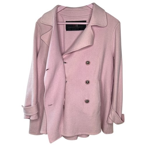 Pre-owned Carolina Herrera Wool Coat In Pink