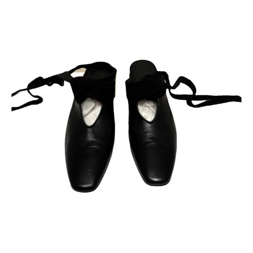 Pre-owned Jw Anderson Leather Heels In Black