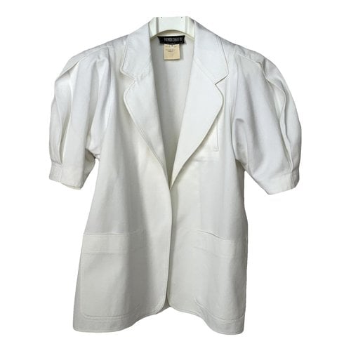 Pre-owned Fendi Short Vest In White