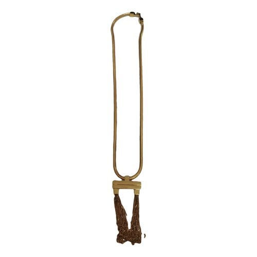 Pre-owned Saint Laurent Long Necklace In Gold