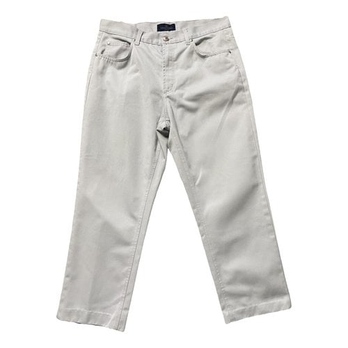 Pre-owned Valentino Straight Pants In Grey