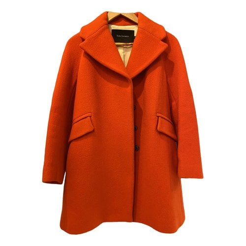 Pre-owned Tara Jarmon Wool Coat In Orange