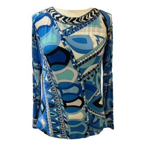 Pre-owned Emilio Pucci T-shirt In Turquoise