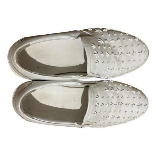 Pre-owned Jimmy Choo Leather Flats In White