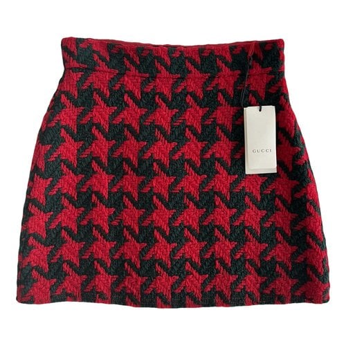 Pre-owned Gucci Wool Mini Skirt In Multicolour