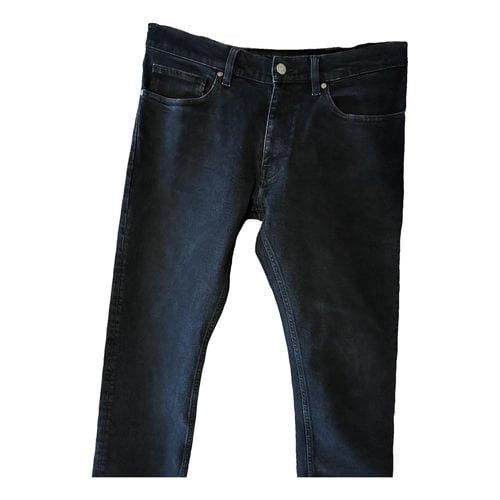 Pre-owned Calvin Klein Straight Jeans In Black