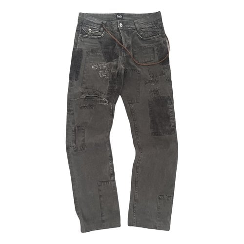 Pre-owned D&g Trousers In Grey