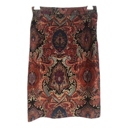 Pre-owned Genny Velvet Mid-length Skirt In Multicolour