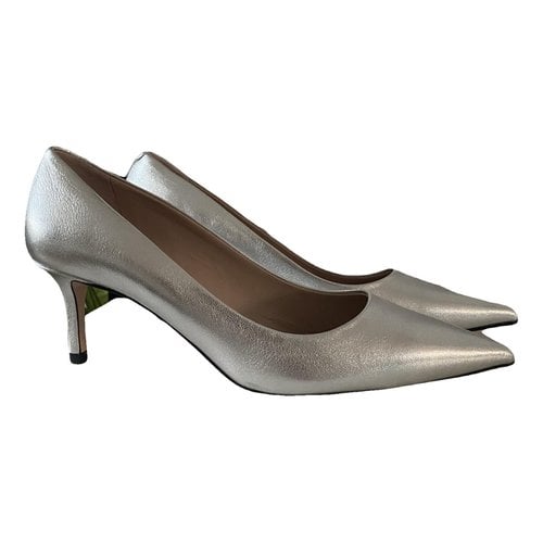 Pre-owned Hugo Boss Leather Heels In Silver