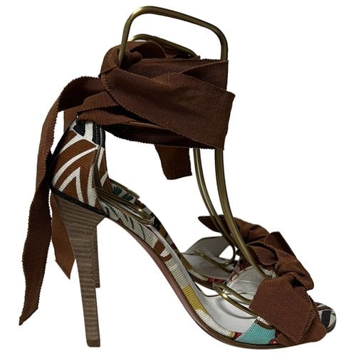 Pre-owned Blumarine Leather Sandals In Brown